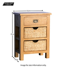 Load image into Gallery viewer, Surrey Oak Telephone Table with Baskets