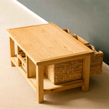Load image into Gallery viewer, London Oak Coffee Table with Baskets