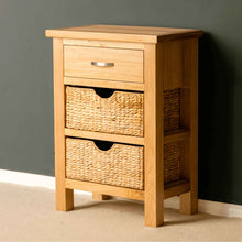 Load image into Gallery viewer, London Oak Telephone Table with Baskets
