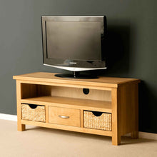 Load image into Gallery viewer, London Oak 110cm TV Stand with Baskets