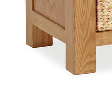 Load image into Gallery viewer, Zelah Oak 120cm TV Stand with Baskets