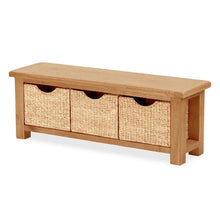 Load image into Gallery viewer, Zelah Oak Bench with Baskets