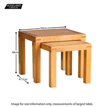 Load image into Gallery viewer, Abbey Light Oak Nest of Tables