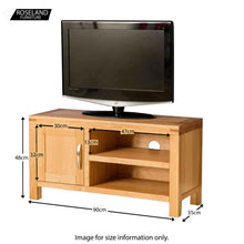 Load image into Gallery viewer, Abbey Light Oak 90cm TV Unit