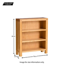 Load image into Gallery viewer, Abbey Light Oak Low Bookcase