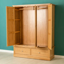 Load image into Gallery viewer, Hampshire Oak Triple Wardrobe
