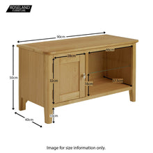 Load image into Gallery viewer, Alba Oak 90cm TV Unit