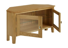 Load image into Gallery viewer, Alba Oak Corner TV Stand
