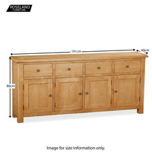 Load image into Gallery viewer, Sidmouth Oak Extra Large Sideboard
