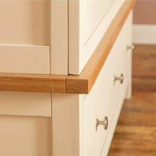 Load image into Gallery viewer, Farrow Cream Triple Wardrobe with Drawers