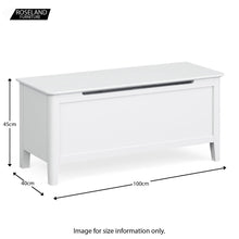 Load image into Gallery viewer, Chester White Blanket Box Ottoman
