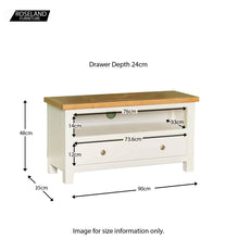 Load image into Gallery viewer, Farrow White 90cm TV Stand