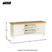 Load image into Gallery viewer, Farrow White 120cm TV Stand