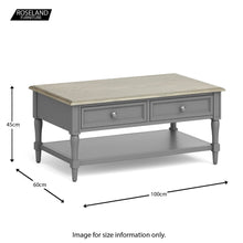 Load image into Gallery viewer, Mulsanne Grey Coffee Table with Storage