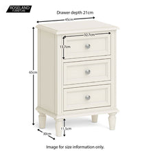 Load image into Gallery viewer, Mulsanne Cream Bedside Table