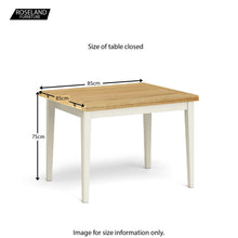 Load image into Gallery viewer, Windsor Cream Flip Top Extendable Dining Table