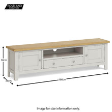 Load image into Gallery viewer, Lundy Grey 180cm Extra Large TV Stand