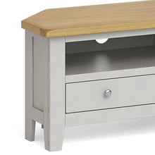 Load image into Gallery viewer, Lundy Grey 90cm Corner TV Stand