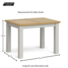Load image into Gallery viewer, Lundy Grey Compact Extending Dining Table