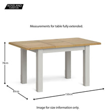 Load image into Gallery viewer, Lundy Grey Compact Extending Dining Table