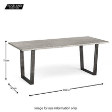 Load image into Gallery viewer, Soho Large Grey Dining Table 200cm