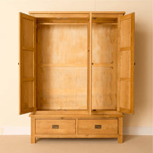 Load image into Gallery viewer, Lanner Oak Triple Wardrobe & Drawers