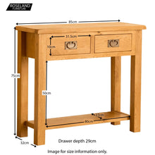 Load image into Gallery viewer, Lanner Oak Console Table