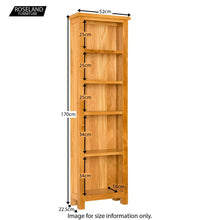 Load image into Gallery viewer, Lanner Oak Narrow Bookcase