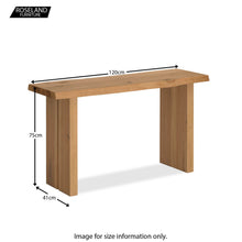 Load image into Gallery viewer, Oak Mill Console Table - Wood Base - Waxed Oak