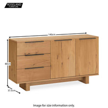 Load image into Gallery viewer, Oak Mill Small Sideboard - Wood Base - Waxed Oak