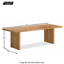 Load image into Gallery viewer, Oak Mill 240cm dining Table - Wood Base - Waxed Oak
