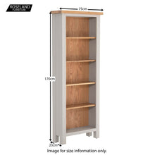 Load image into Gallery viewer, Charlestown Grey Bookcase with 5 Shelves