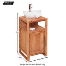Load image into Gallery viewer, Mobel Oak Bathroom Single Door Round Sink Unit