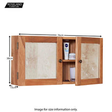 Load image into Gallery viewer, Mobel Oak Bathroom Mirrored Double Door Cabinet