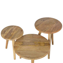 Load image into Gallery viewer, Artisan Scandinavian Style Nesting Table Set of 3