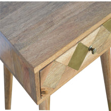 Load image into Gallery viewer, Artisan 1 Drawer Bedside with Gold Brass Insert