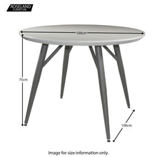 Load image into Gallery viewer, Loma High Gloss Grey Round Table