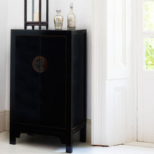 Load image into Gallery viewer, The Nine Schools Qing Black and Gilt Medium Cabinet
