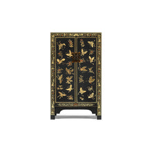 Load image into Gallery viewer, The Nine Schools Oriental Decorated Black Small Cabinet