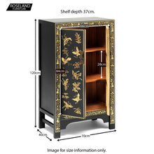 Load image into Gallery viewer, The Nine Schools Oriental Decorated Black Small Cabinet