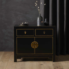 Load image into Gallery viewer, The Nine Schools Qing Black and Gilt Small Sideboard