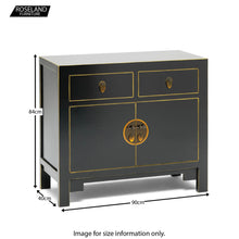 Load image into Gallery viewer, The Nine Schools Qing Black and Gilt Small Sideboard