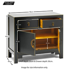 Load image into Gallery viewer, The Nine Schools Qing Black and Gilt Small Sideboard