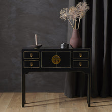 Load image into Gallery viewer, The Nine Schools Oriental Black Small Console Table