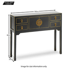 Load image into Gallery viewer, The Nine Schools Oriental Black Small Console Table