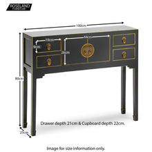 Load image into Gallery viewer, The Nine Schools Oriental Black Small Console Table