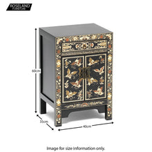 Load image into Gallery viewer, The Nine Schools Oriental Decorated Black Small Cabinet