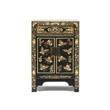 Load image into Gallery viewer, The Nine Schools Oriental Decorated Black Small Cabinet