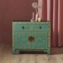 Load image into Gallery viewer, The Nine Schools Oriental Decorated Blue Sideboard