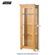 Load image into Gallery viewer, Roseland Oak Glass Display Cabinet
